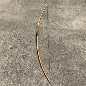 Traditional Longbow 35# @ 28" Wood Handmade Archery‎ Bow w/ Leather Grip